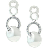 Silver Stronghold Circle Earrings