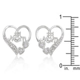 #1 Mom Heart Earrings