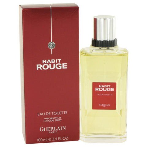 Habit Rouge By Guerlain Cologne / Eau De Toilette Spray 3.4 Oz