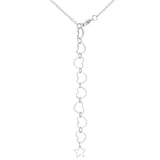 Stars and Stripes Rhodium Necklace with CZ