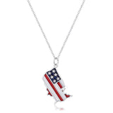 Patriotic U.S. Map Necklace
