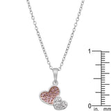 Two Hearts Pave Pendant