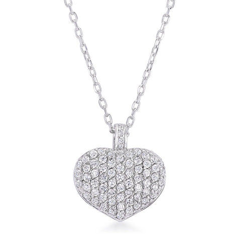 Double-Sided Pave Heart Pendant