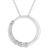 Graduated Cubic Zirconia Circle Pendant - Ocean Monroe