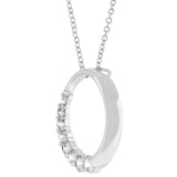 Graduated Cubic Zirconia Circle Pendant - Ocean Monroe