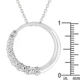 Graduated Cubic Zirconia Circle Pendant - Ocean Monroe