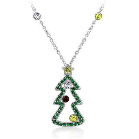 Cubic Zirconia Christmas Pendant - Ocean Monroe