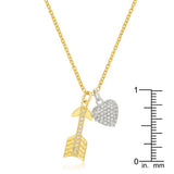 Pave Heart and Arrow Pendant - Ocean Monroe