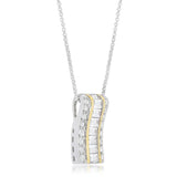Two-Tone Three Row Hoop Pendant - Ocean Monroe