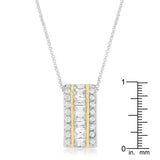 Two-Tone Three Row Hoop Pendant - Ocean Monroe
