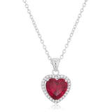 Garnet Red Heart Pendant - Ocean Monroe