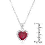 Garnet Red Heart Pendant - Ocean Monroe
