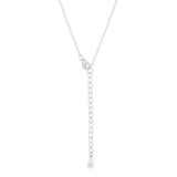 Classic Mystic Cubic Zirconia Sterling Silver Drop Necklace - Ocean Monroe