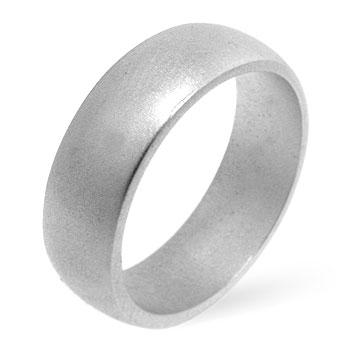 Matte Silver Wedding Band - Ocean Monroe