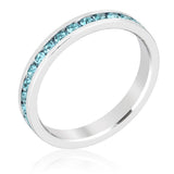 Stylish Stackables Aquamarine Crystal Ring - Ocean Monroe