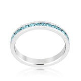 Stylish Stackables Aquamarine Crystal Ring - Ocean Monroe