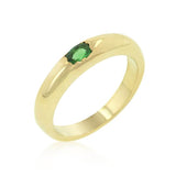 Green Oval Simple Ring - Ocean Monroe
