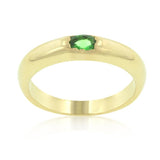 Green Oval Simple Ring - Ocean Monroe