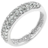Pave Crystal Silvertone Band - Ocean Monroe