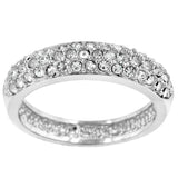 Pave Crystal Silvertone Band - Ocean Monroe