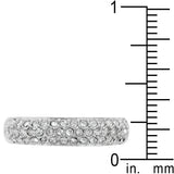Pave Crystal Silvertone Band - Ocean Monroe