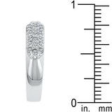 Pave Crystal Silvertone Band - Ocean Monroe