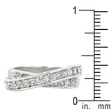 Double Cross Cubic Zirconia Ring