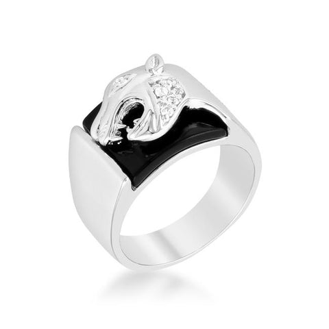 Onyx Panther Mens Ring - Ocean Monroe