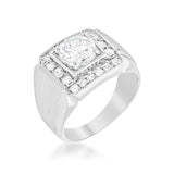 Mens Two-tone Finish Cubic Zirconia Ring - Ocean Monroe
