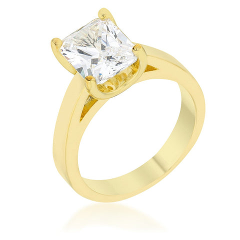 Cubic Zirconia Radiant Solitaire Ring - Ocean Monroe