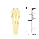 Golden Triplet Cubic Zirconia Ring - Ocean Monroe