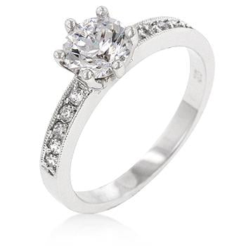 Petite White Engagement Ring - Ocean Monroe
