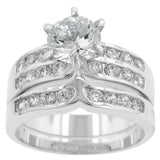 Formal Rhodium Plated Engagement Set - Ocean Monroe