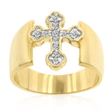 Two-tone Finish Cross Ring - Ocean Monroe