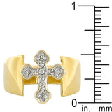 Two-tone Finish Cross Ring - Ocean Monroe