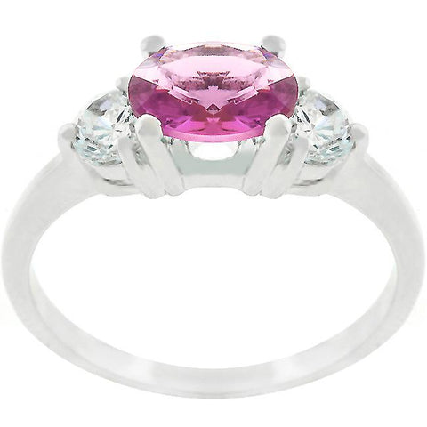 Oval Treble Cubic Zirconia Ring - Ocean Monroe
