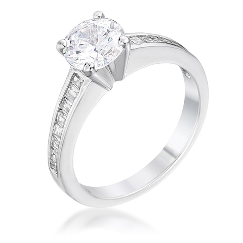 Cubic Zircon Engagement Ring - Ocean Monroe