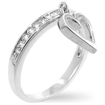 Rhodium Plated Cupid Eternity Ring