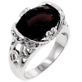 Smokey Filigree Cocktail Ring - Ocean Monroe