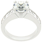 Classic Rhodium Plated Engagement Ring - Ocean Monroe