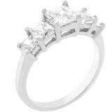 5-Stone Anniversary Ring in Rhodium Plated - Ocean Monroe