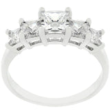 5-Stone Anniversary Ring in Rhodium Plated - Ocean Monroe