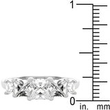 5-Stone Anniversary Ring in Rhodium Plated - Ocean Monroe