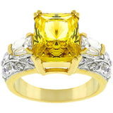 Yellow Cubic Zirconia Fashion Ring