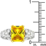 Yellow Cubic Zirconia Fashion Ring