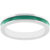 Green Enamel Eternity Ring - Ocean Monroe