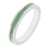 Olive Green Enamel Eternity Ring - Ocean Monroe