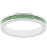 Olive Green Enamel Eternity Ring - Ocean Monroe