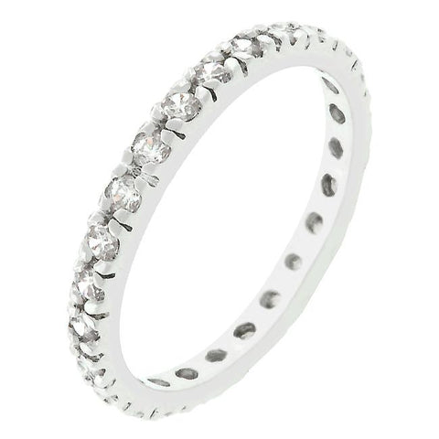 Clear Cubic Zirconia Eternity Ring - Ocean Monroe
