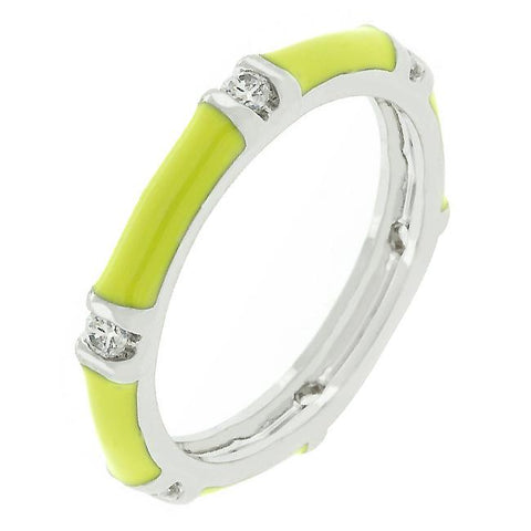 Yellow Enamel Stacker Ring - Ocean Monroe